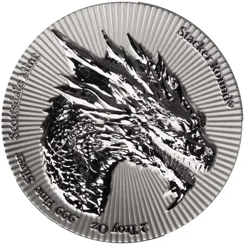 2 oz Scottsdale Dragon Stacker .999 Silver Round  (2)