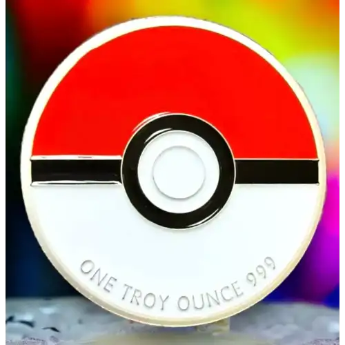 2 x 1oz Pokemon Gotta Catch Them All - Mew & Mewtwo enameled .999 Silver Rounds (3)