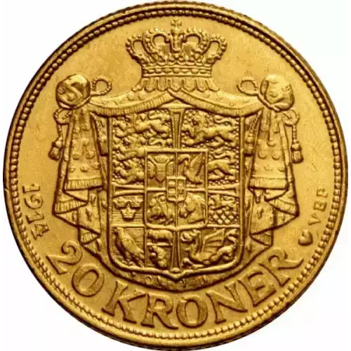 20 Kroner Gold Danish Coin Avg Circ (Random Date) (3)