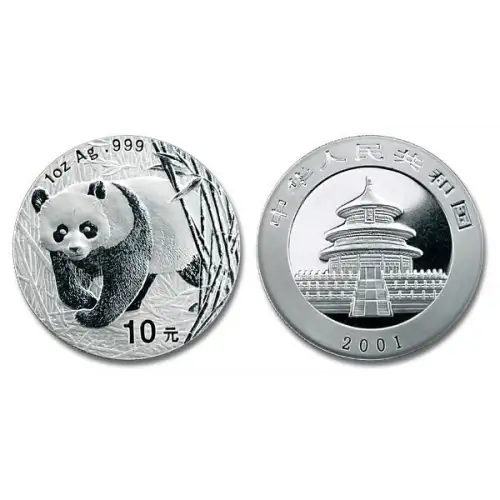 2001 1oz Chinese Silver Panda