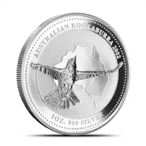 2002 1oz Australia Perth Mint Kookaburra .999 Silver Coin