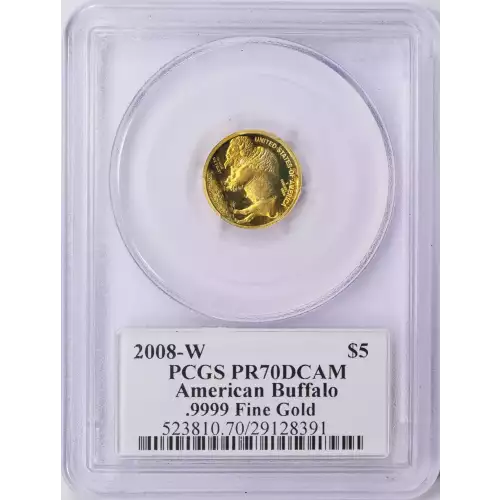 2008-W $5 American Buffalo .9999 Fine Gold Moy Signature, DCAM