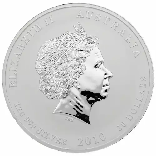 2010 1kg Australian Perth Mint Silver Lunar: Year of the Tiger