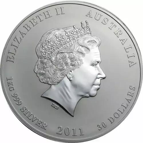 2011 1KG Australian Perth Mint Silver Lunar II: Year of the Rabbit (2)