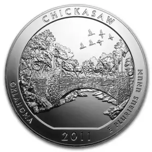 2011 5 oz Silver America the Beautiful Chickasaw National Recreation Area Park (4)