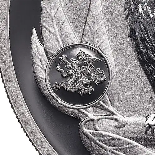 2012 1oz Australian Perth Mint Kookaburra W/ Dragon Privy Mark .999 Silver (2)