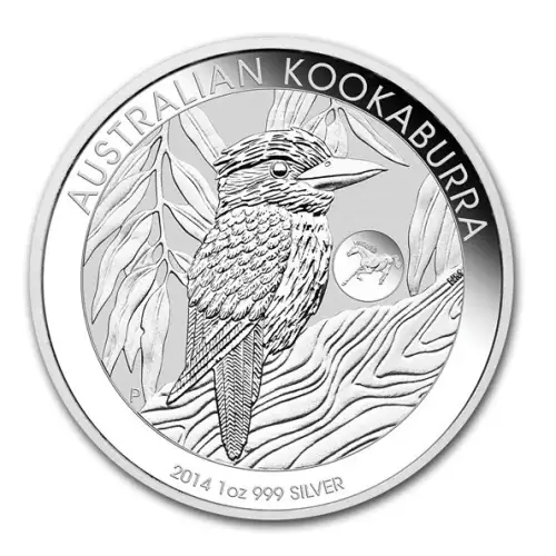 2014 1oz Australia Perth Mint Kookaburra with Horse Privy .999 Silver Coin