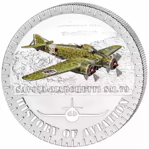 2014 Burundi History of Aviation Savoia-Marchetti 20g Silver Coin