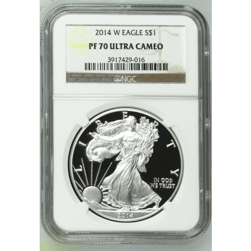 2014 W 1oz American Silver Eagle Proof Coin - NGC PF70 Ultra Cameo (2)