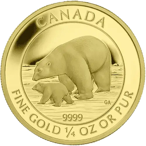 2015 1/4 oz Canadian Gold Polar Bear & Cub (2)