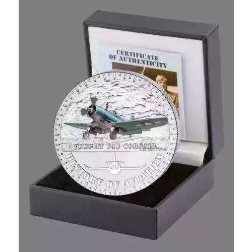 2015 20g Burundi History of Aviation Vought F4U Corsair .999 Silver Coin (3)