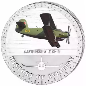 2015 Burundi History of Aviation Antonov AN-2 20g Silver Coin