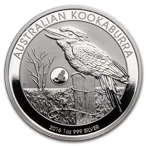 2016 1oz Australian Perth Mint Silver Kookaburra W/ Monkey Privy