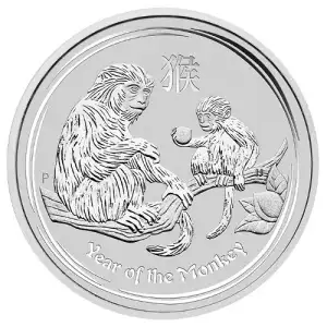 2016 2oz Australian Perth Mint Silver Lunar II: Year of the Monkey
