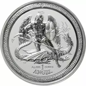 2016 Isle of Man 1 oz Silver Angel Reverse Proof Coin