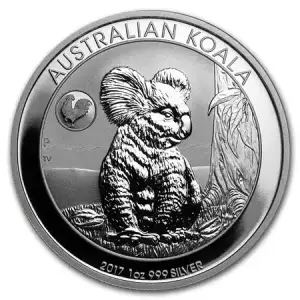 2017 1oz Australian Perth Mint Koala .9999 W/ Rooster Privy Silver Coin  (2)