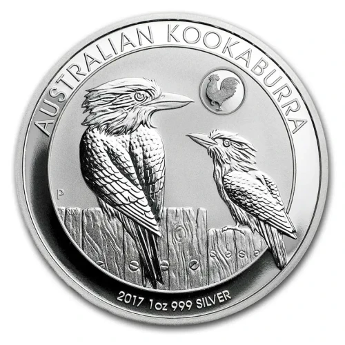 2017 1oz Australian Perth Mint Kookaburra .9999 Silver Coin W/ Rooster Privy (2)