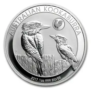 2017 1oz Australian Perth Mint Kookaburra .9999 Silver Coin W/ Rooster Privy (2)