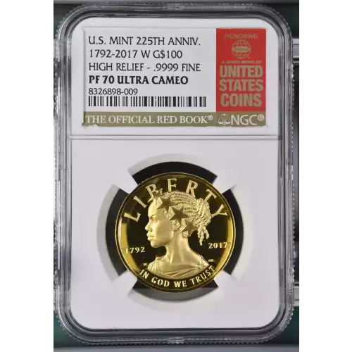 2017 1oz US Mint American Liberty High Relief Proof .9999 Gold Coin NGC PF70 Ultra Cameo (2)