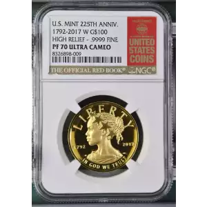 2017 1oz US Mint American Liberty High Relief Proof .9999 Gold Coin NGC PF70 Ultra Cameo (2)