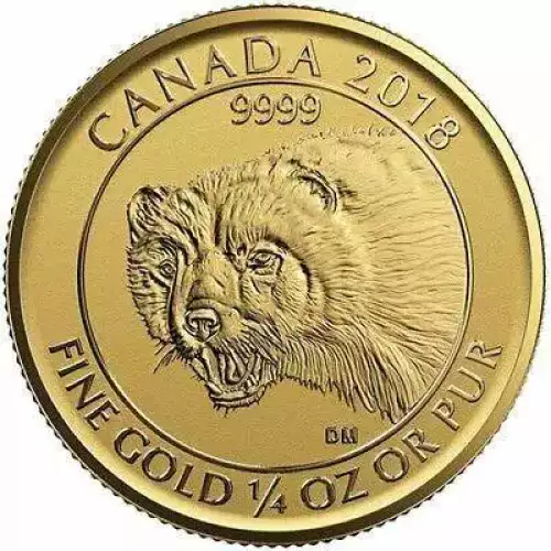 2018 1/4 oz Royal Canadian Mint Wolverine .9999 Gold Coin (3)