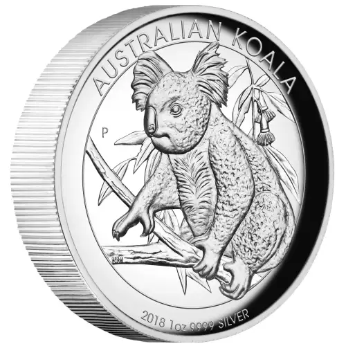 2018 1oz Australia Perth Mint KOALA HR Proof .999 Silver Coin