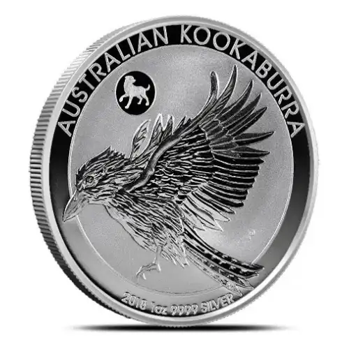 2018 1oz Australia Perth Mint Kookaburra with Dog Privy .9999 Silver Coin