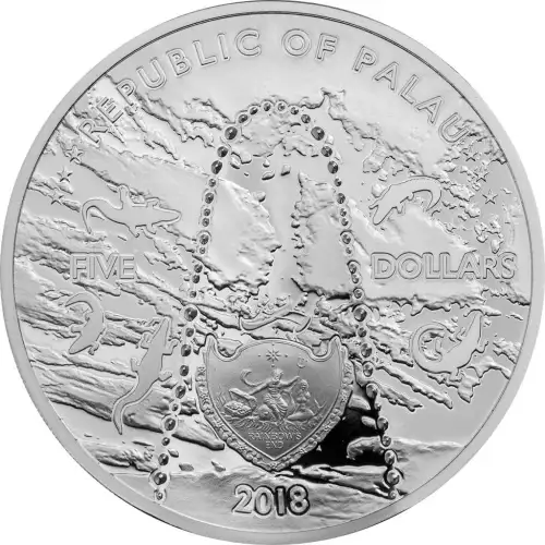 2018 1oz Palau Bite Marks: Alligator .999 Silver Coin (2)