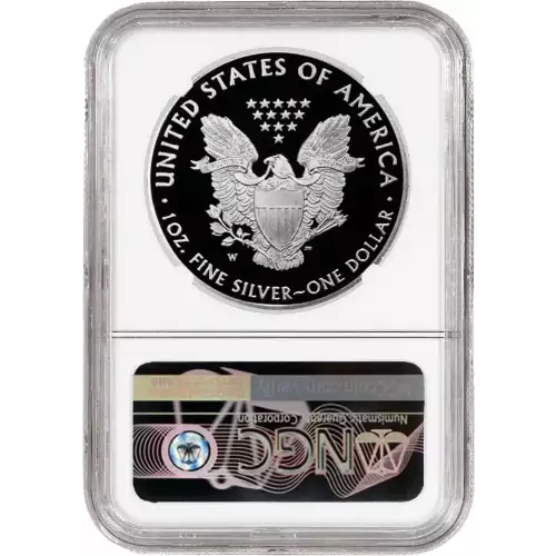 2018 W 1oz American Silver Eagle Proof Coin - NGC PF70 UC Edmund C Moy signed