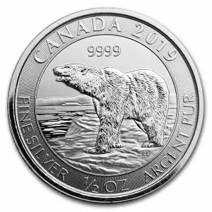 2019 1/2oz Canadian .9999 Silver Polar Bear Coin 
