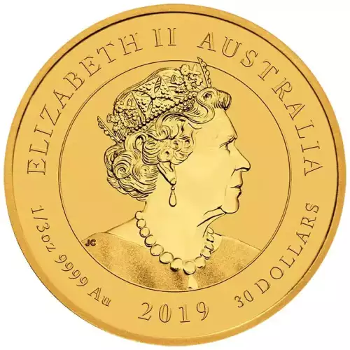 2019 1/3oz Australia Perth Mint Bottlenose Dolphin .9999 Gold Coin (2)