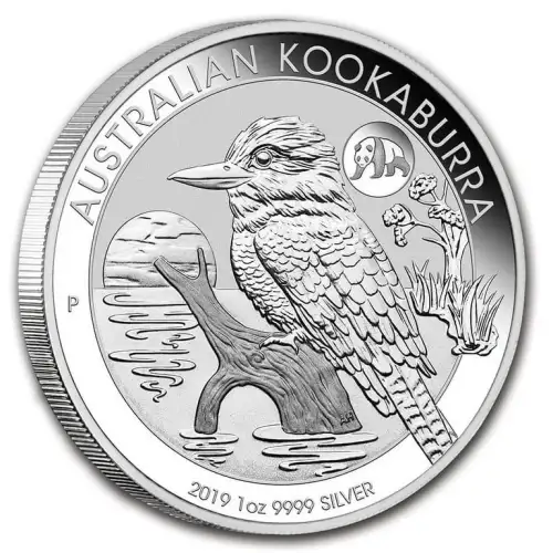 2019 1oz Australian Perth Mint Kookaburra W/ Panda Privy .999 Silver