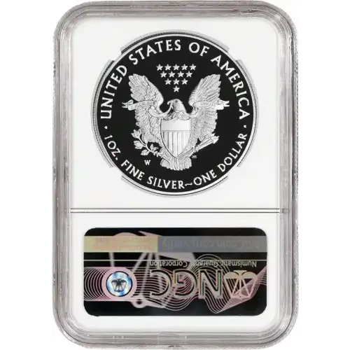2019 W 1oz American Silver Eagle Proof Coin - NGC PF70 UC Edmund C Moy signed (2)