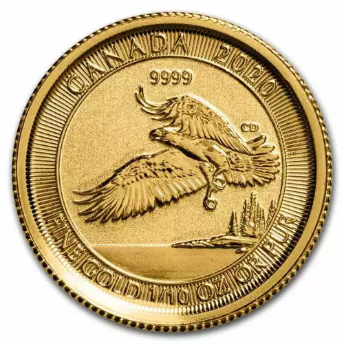 2020 1/10oz Royal Canadian Mint Bald Eagle .9999 Gold Coin (3)