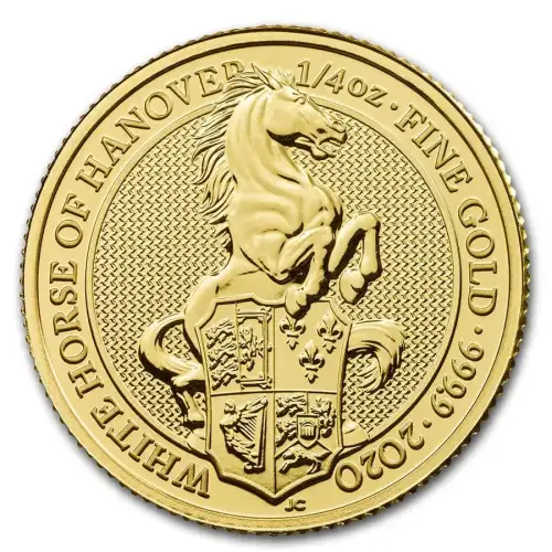 2020 1/4oz Britain Queen's Beasts: The White Horse .9999 Gold Coin