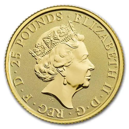 2020 1/4oz Britain Queen's Beasts: The White Horse .9999 Gold Coin (2)
