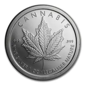 2020 1 oz GSM Silver Shield Cannabis .999 Silver BU Round