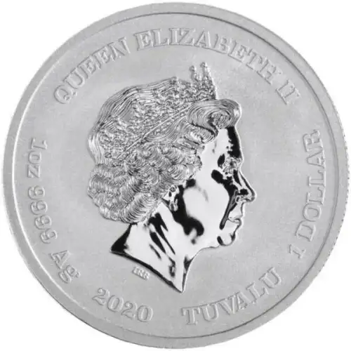 2020 1oz Tuvalu Iwo Jima 75th Anniversary .9999 Silver Coin