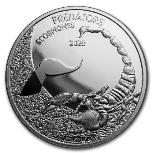 2020 Republic of Congo 1oz Scorpion .999 Silver Coin