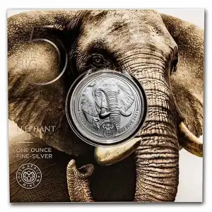 2021 1 oz South Africa Big Five Series II Elephant .999 Silver Coin BU (5)