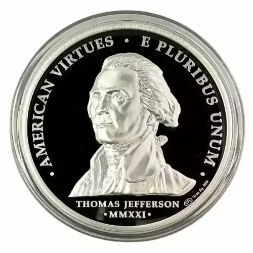 2021 10 OZ SILVER AMERICAN VIRTUES INDEPENDENCE ULTRA HIGH RELIEF PROOF Medallion