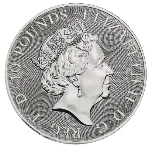 2021 10oz Great Britain St George and the Dragon Valiant .9999 Silver Coin