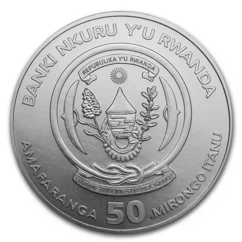 2021 1oz Rwanda .999 Silver Proof Okapi Coin 