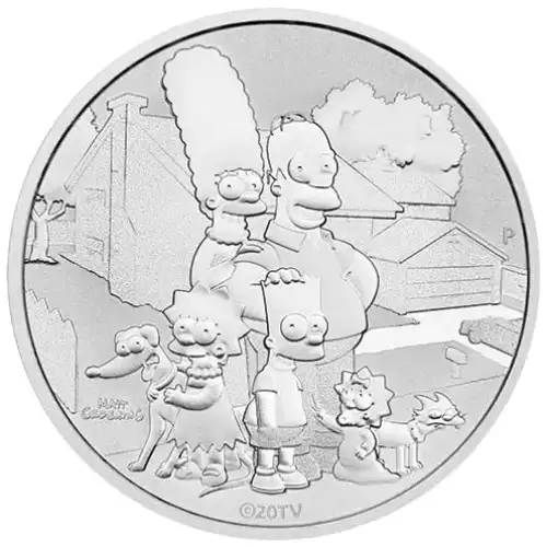 2021 1oz Tuvalu Perth Mint The Simpsons Family .9999 Silver Bullion Coin (2)