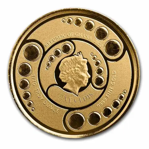 2022 1/10oz Ghana Scottsdale Mint Alien .9999 Gold Coin (2)