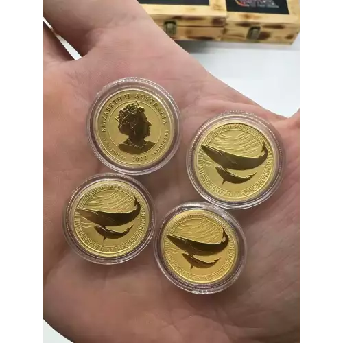 2022 1/4oz Perth Mint Blue Whale .9999 Gold Coin
