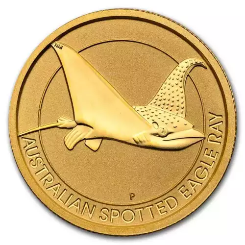 2022 1/4oz Perth Mint Spotted Eagle Ray .9999 Gold Coin (2)