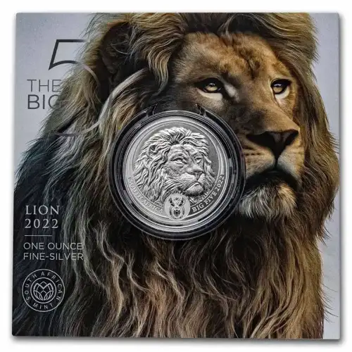 2022 1 oz South Africa Big Five Series II Lion .999 Silver Coin BU (5)