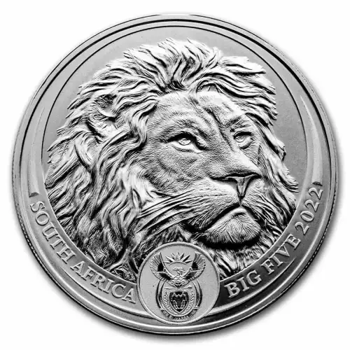 2022 1 oz South Africa Big Five Series II Lion .999 Silver Coin BU (3)