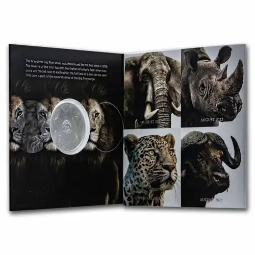 2022 1 oz South Africa Big Five Series II Lion .999 Silver Coin BU